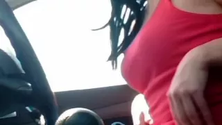 Hotty with car fetish