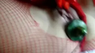 Aged puts on sexy outfit for facial