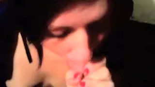 Enchanting legal age teenager sucks big white jock