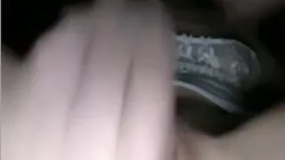 Hot blonde with big tits masturbates