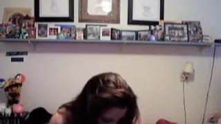 Touching my horny cunt in porn video