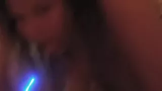 Amateur latin chick sucks and fucks from behind