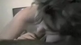 Wife enjoys sucking curly husband