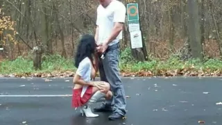 Facial drilled on the street