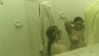 Big tits fat women filmed in shower