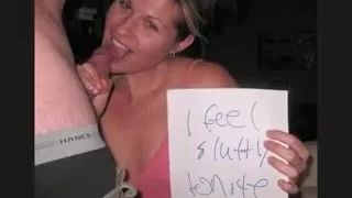 old babe with cream flow in her mouth.