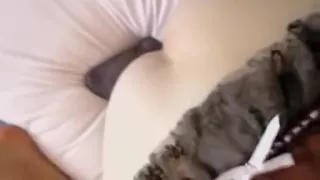 Marvelous blindfolded playgirl blows massive rod