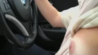 Flashing milk cans during the time that driving