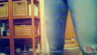 Non-Professional redhead cutie sucks her boyfriends rod and balls on camera