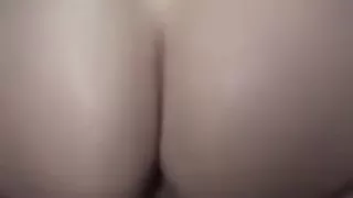 Overweight slut jerking off and taking a facial