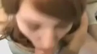 Cum drops falling on her face