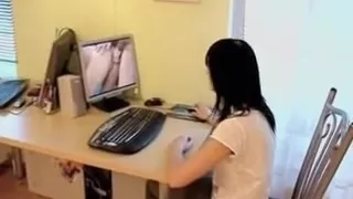 Excited Non-Professional Girl