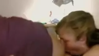 Ball suck by mature woman