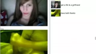 funny reaction to seeing my wang on cam