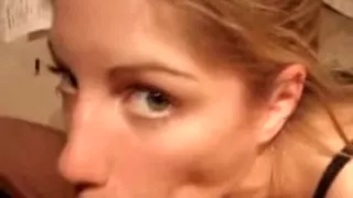 Horny teen floozy sucking my shaft