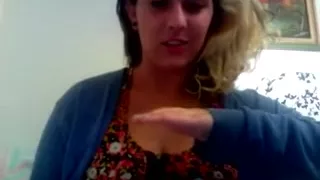 Adorable blonde squirts on a webcam