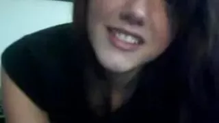 Perfect gal performs on a webcam