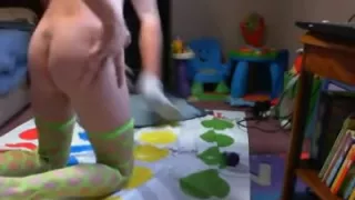 Skinny blonde takes it up her ass