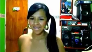 Busty Latina webcam slut in action