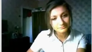 Delightful russian beauty on web camera