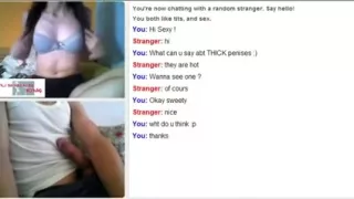 Omegle Jungle three : Hawt white legal age teenager !