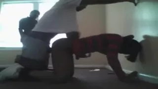 While her friend watch