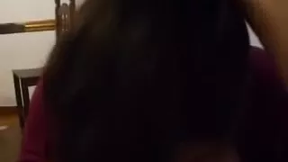 Wife does blowjob, titfucking and a shot to the mouth