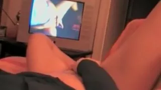 Masturbating and watching porn movie