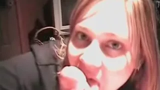 Slut got her mouth full of my spunk