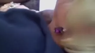 Mature bimbo sucks off my black dong