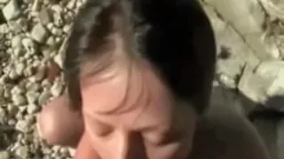 my girlfriend  got a facial on a public beach