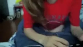 Teen floozy giving me a cock-sucking