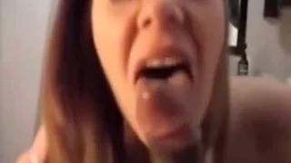 Blonde gets my load in her mouth