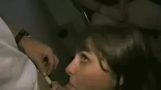 Busty girl sucked two cocks