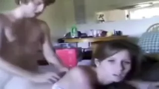 Young couple gets caught