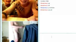 Couple watching guy shake it