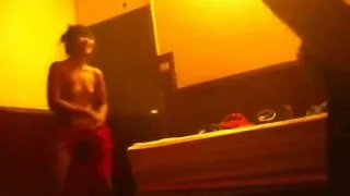 Showing off in a dressing room