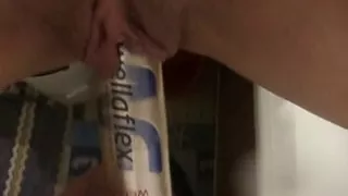 Rubbing my wet cunt in the bathroom