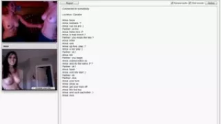 Two girls playing on live cam