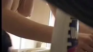 Have a look to my cute GF in bathroom. Hidden cam