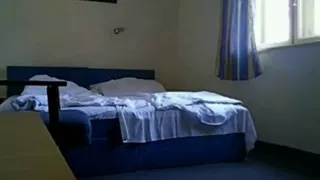 Long legs blond prostitute at work hidden camera