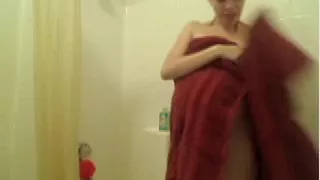 Pregnnt girl in the shower