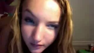 university student on webcam