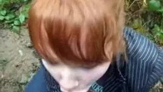 Sucking stranger in the woods. Part 1