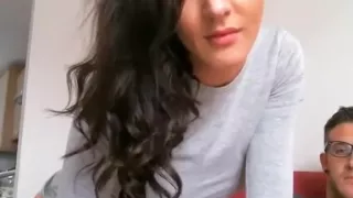 Sucking my man's fat hammer at home