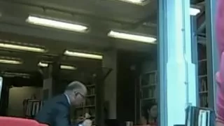 Cam upskirt in a public library