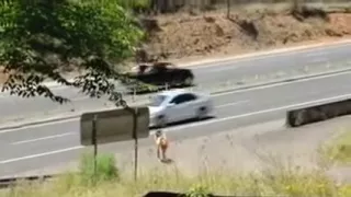 Flashing on the highway