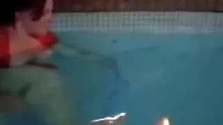 Pool Exhibitionist Swimming