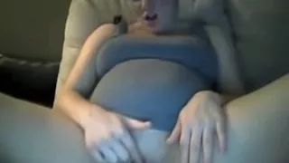 Pregnant chick on webcam