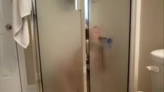 Taking that wet dildo